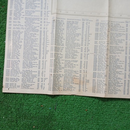 ANTQUE 1924 Collier's The National Weekly Radio FOLDED MAP U.S. & Canada HTF - Picture 17 of 24