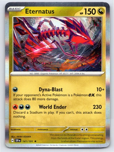 2024 POKEMON ETERNATUS SURGING SPARKS 141/191 HOLO RARE NM A53716 FREE S&H