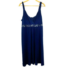 TARGET Womens Navy Blue Stretch Knit Sleeveless Dress Size 18