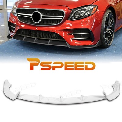 Painted White PP Front Bumper Spoiler Lip For Mercedes-Benz E Class W213 2017-20