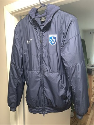 NIKE FC Stars SOCCER JACKET Sz S Hoodie Navy Label Full Zip