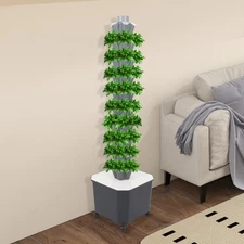 Vertical Hydroponic Garden Tower System Indoor Outdoor plant Grow Kit 50 Holes