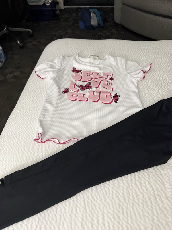 girls outfit size 10/12 Top & Leggings