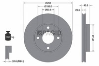 2X Pagid Bremsscheibe InnenbelüFtet Ø258Mm FüR Ford Fiesta V Jh_ Jd_ Fusion