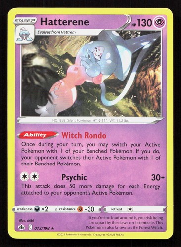 HATTERENE 073/198 Pokemon CHILLING REIGN Holo