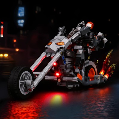 Brickshining LED Lighting Compatible with Lego Ghost Rider Mech & Bike 76245 ...
