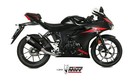 MIVV FULL SYSTEM EXHAUST FOR SUZUKI GSX-R 125 2017 > DELTA RACE BLACK NO KAT