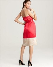 EXCLUSIVE RUNWAY - MARC BY MARC JACOBS - FIERY FUCHSIA / NUDE SILK TUBE DRESS XS