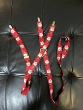 Santa Claus West Germany Vintage Christmas Suspenders Mens CAS Elastic Braces