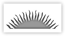 Sun 3 Sunrise Sunset Stencil - Choose a Size - Laser-Cut Reusable Plastic