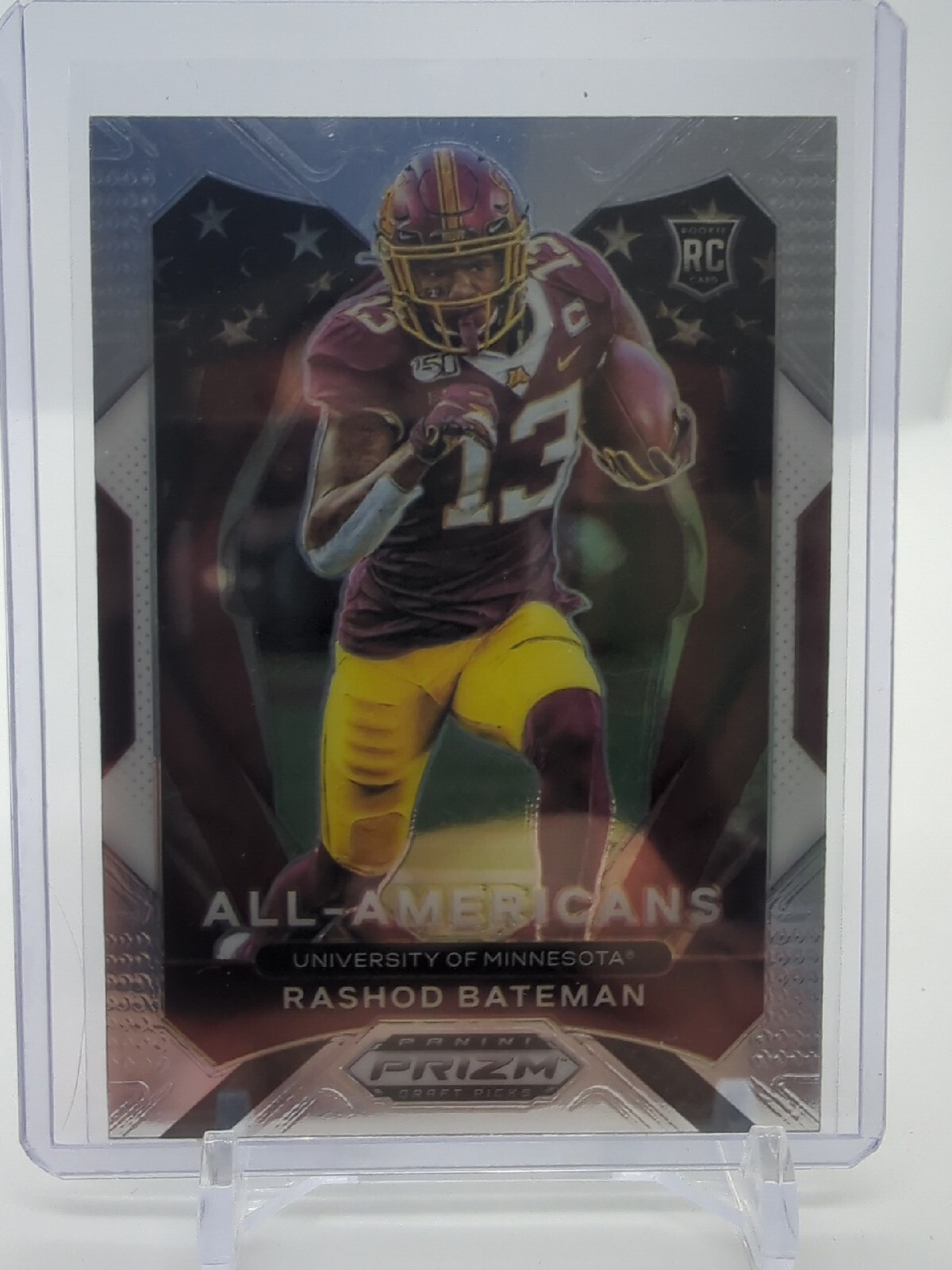 2021 Prizm Draft Picks Rashod Bateman RC All-American Silver Prizm #196 Ravens