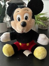 Vintage MICKEY MOUSE Plush Disneyland Walt Disney World Parks 8" Seated Stuffed