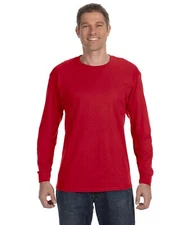 Gildan Mens T-Shirt Long Sleeve Heavy Cotton 5.3 oz  S-XL R-G540 5400