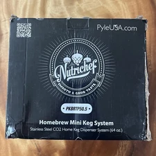Nutrichef Homebrew Mini Keg - Stainless Steel CO2 Home Keg Dispenser System