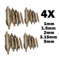 20stk Zentrierbohrer 60&deg; HSS Kombiniert Center Bohrer Senker Drill Bit Set 1-5mm