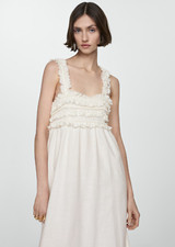 Mango - Dress with Straps and Fringe Detail