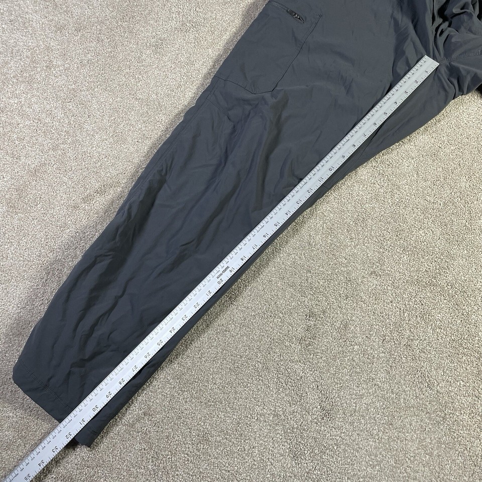 LL Bean Cresta Hiking Pants Mens Size 38x32 Fleece Lined Gray Cargo