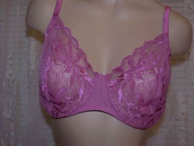 La Perla Malizia Romance 32B Full Cup Bra Pink Sheer Lace