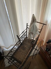 antique victorian baby carriage/stroller/buggy read Description 