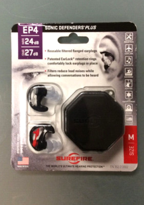 surefire Sonic Defenders Plus EP4-BK-MPR, Size M, Black