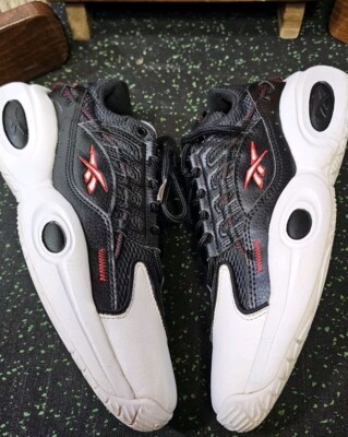 Reebok Solution AI ALLEN IVERSON Mid Black White Mens Sz 6.5 US