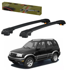 Roof Racks Cross Bars For Suzuki Grand Vitara 1999-2004 Lockable Black Aluminum