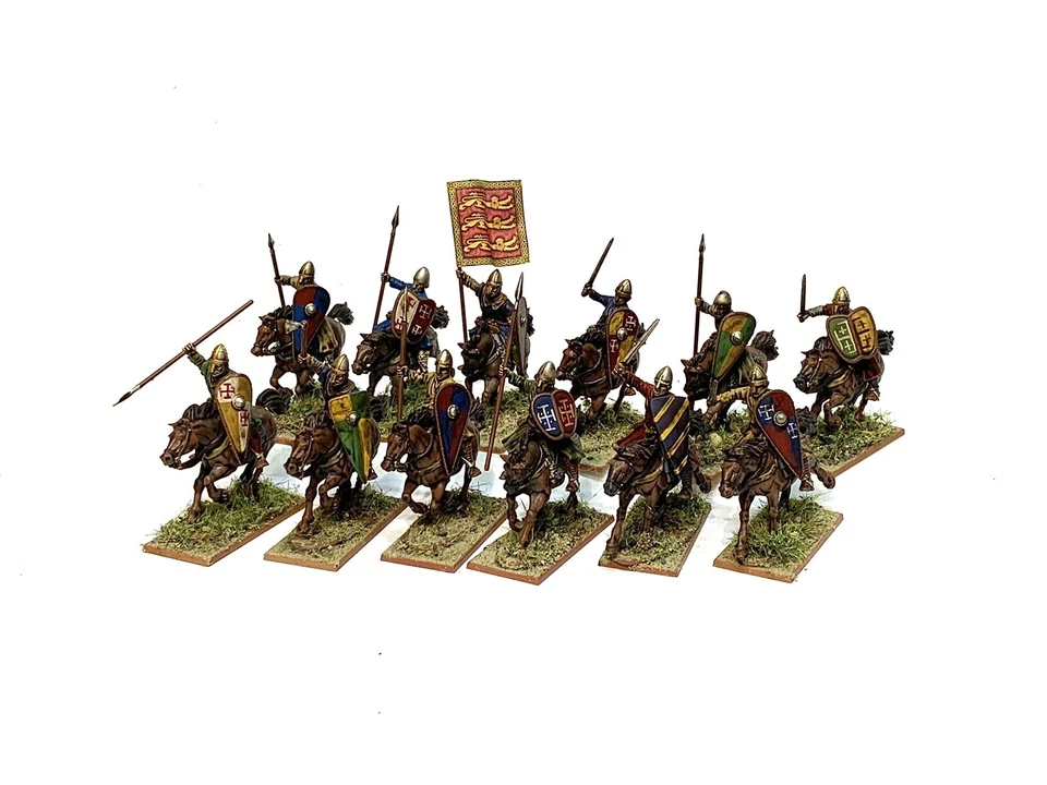 NORMAN LIGHT CAVALRY 12 28mm painted historical DARK AGE SAGA MADE TO ORDER - Image 3 of 4