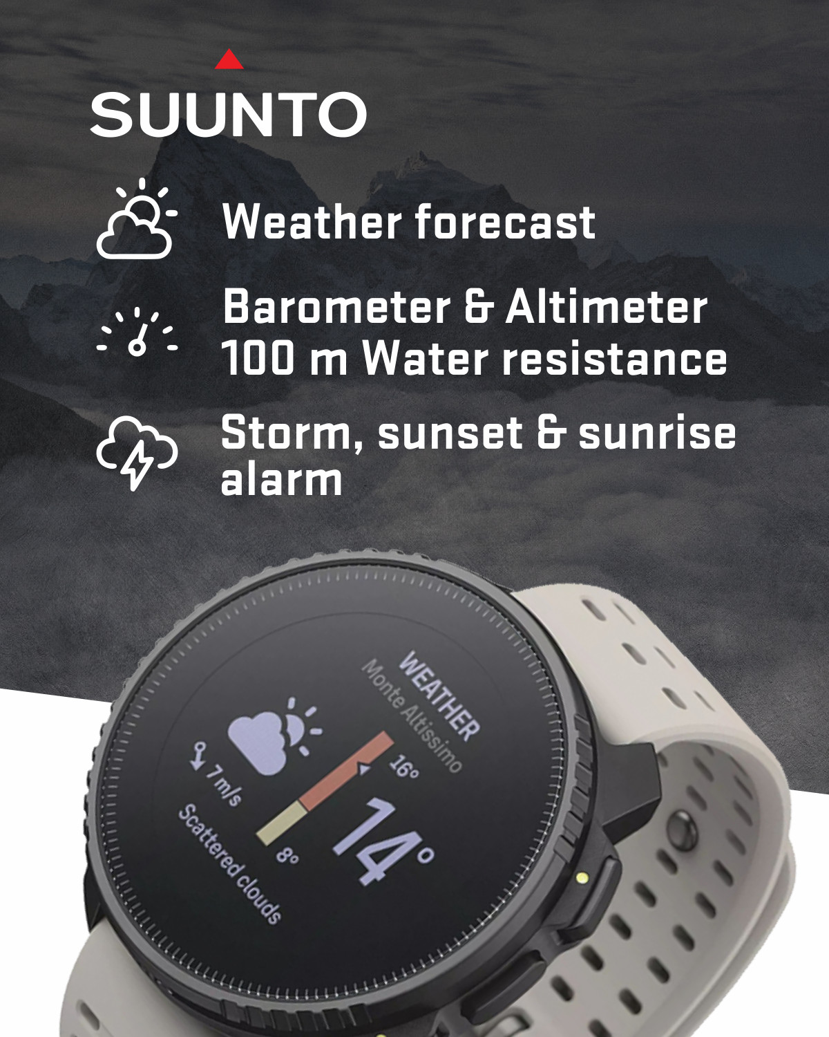 SUUNTO Vertical Adventure GPS Solar Steel Watch Sand Offline Map with Power Bank