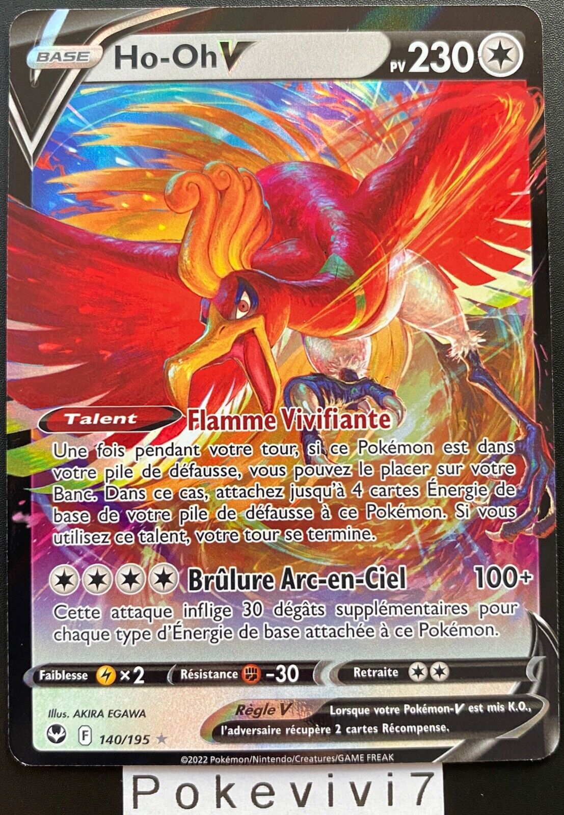 Carta Pokemon Ho-Oh V 140/195 Português Card Original Copag