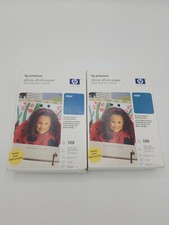 Lot of 2 HP Premium Glossy Photo Paper 4X6 Inkjet 100 Sheets Each O-1