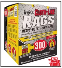 300 PACK Cloth-like Rags Painters Heavy Duty Disposable Cleaning Shop Towels