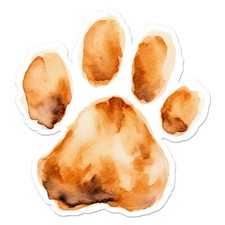 Dog Cat Paw Print, Vinyl Decal Sticker, Indoor Outdoor, 3 Sizes, 11372