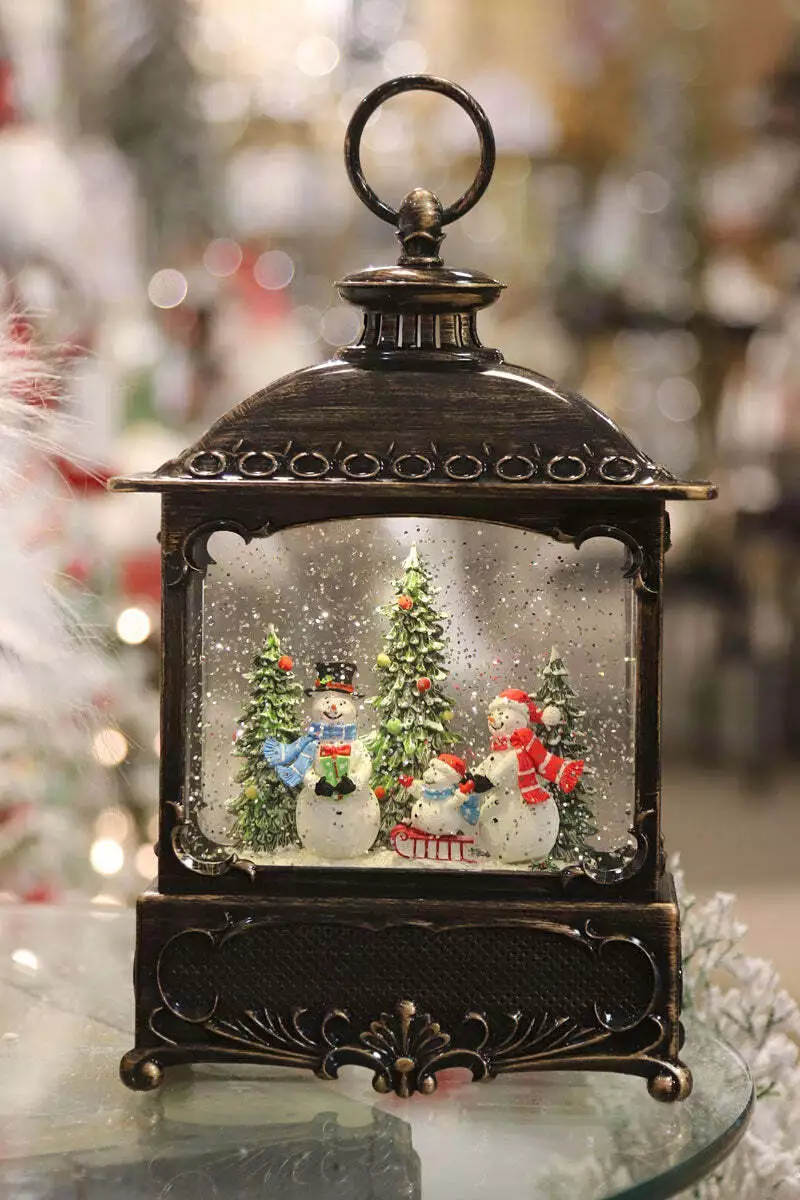 Snow Family Lighted Snow Globe Battery Operated With Timer