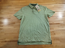 Men's Chaps Short Sleeve Stretch Moisture Wicking Golf Polo Shirt Green Small