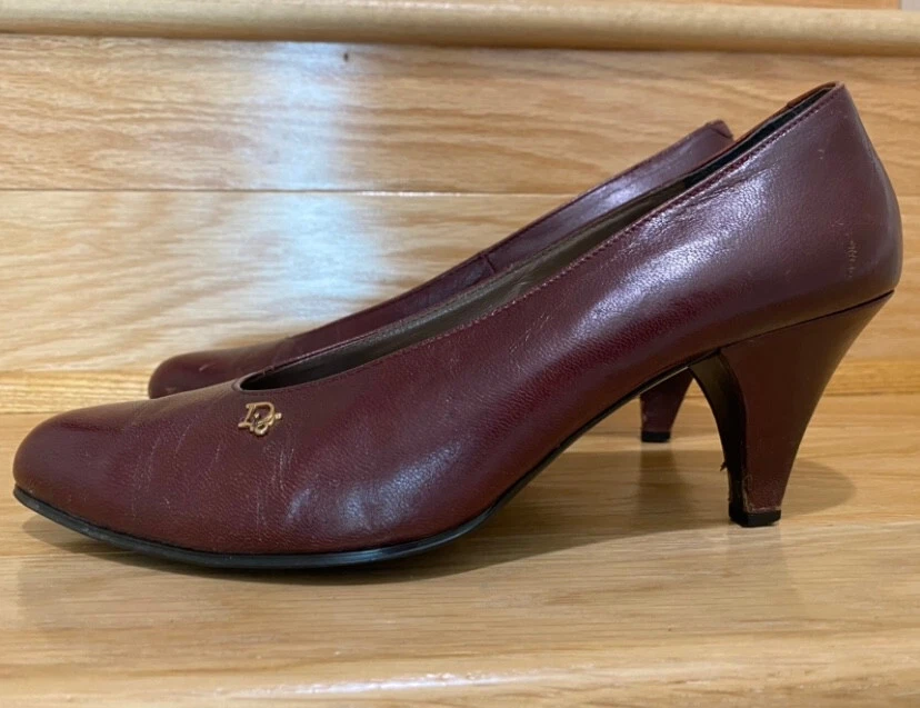 ESCARPINS TALON CHATON VINTAGE CHRISTIAN DIOR SOULIERS BOURGUIGNON   CORÉE 240 / US 7