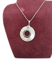 Mother O Pearl & Sterling Silver Ring Pendant & 27" Box Chain