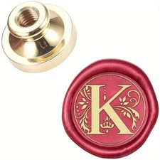 1pc Wax Seal Stamp Head Letter K Removable Sealing Brass Stamp Head for Creative