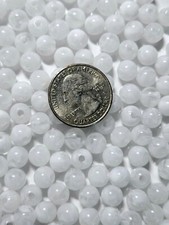 Beads for Jewelry Making Acrylic White Opaque Mix Round 7mm DIY 200 pcs