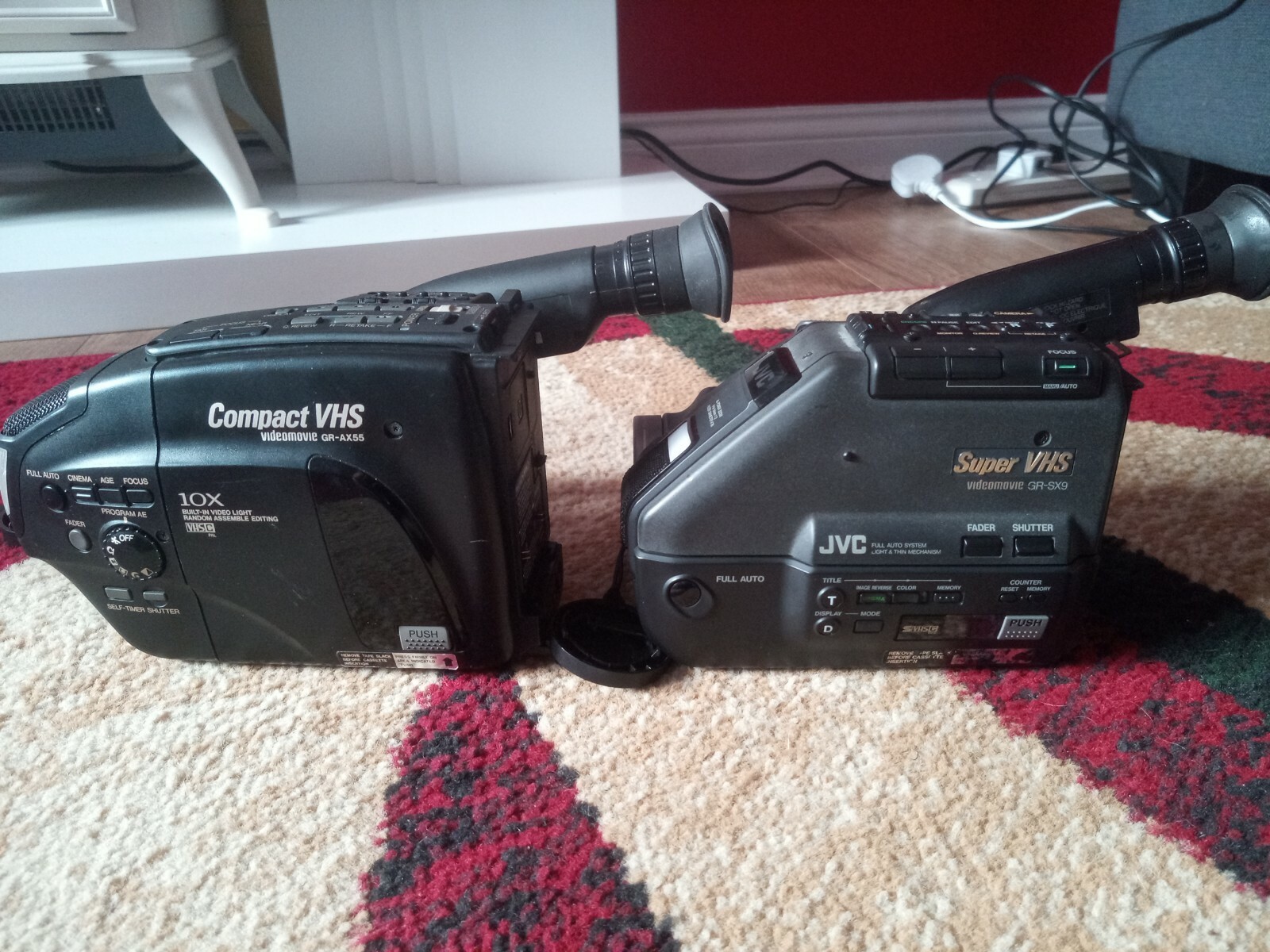 JVC GRSX9E SuperVHS Camcorder & JVC GRAX55 (Pair of VHSC Camcorders