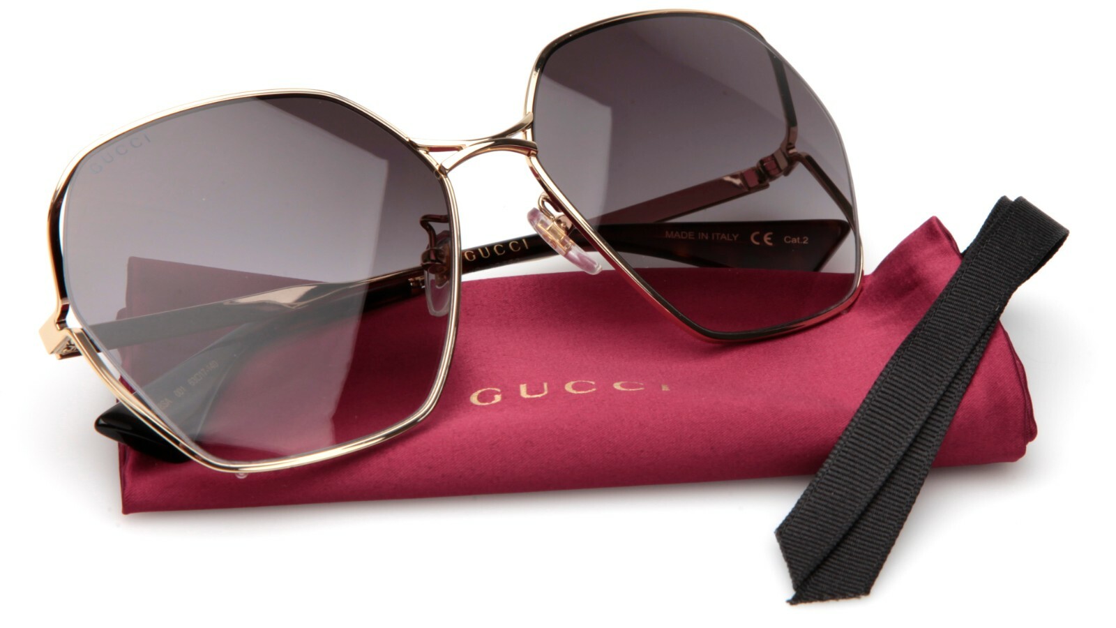 Gucci Logo Gg0818sa Col. 001 Sunglasses for sale online | eBay