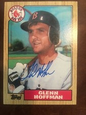 1987 Topps #384 Red Sox Glenn Hoffman Autograph Signed Baseball Card