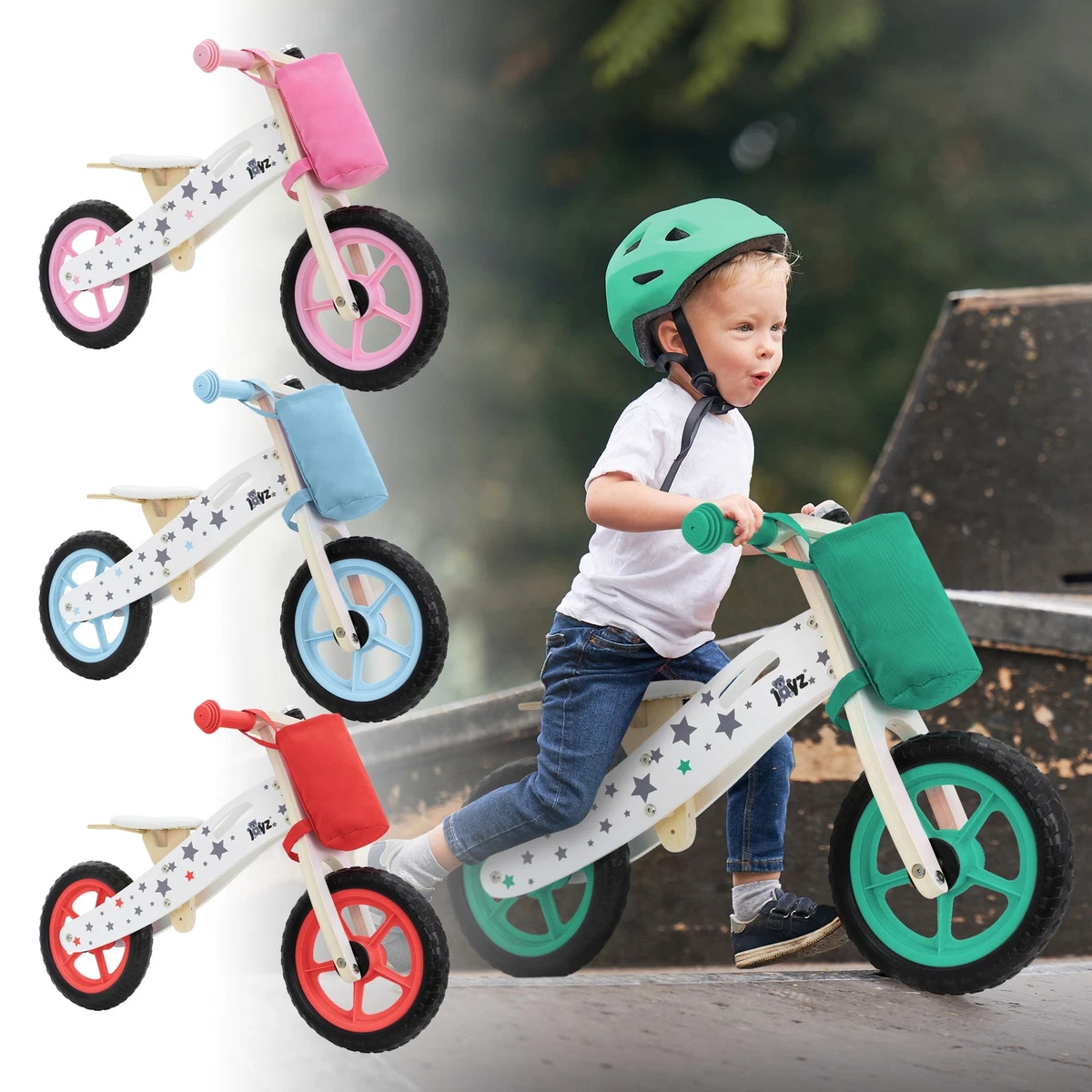 Mini-draisienne d'enfants vélo d'apprentissage en bois tricycle 2 ans + á  choix