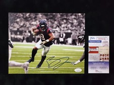 HOUSTON TEXANS BREVIN JORDAN AUTOGRAPHED SIGNED 8x10 PHOTO JSA COA