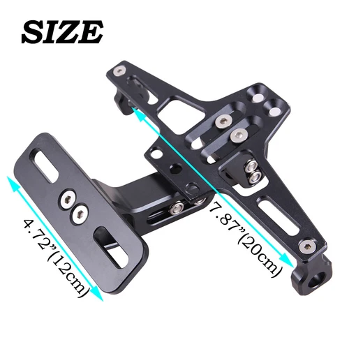 Motorcycle Fender Eliminator Kit License Plate Holder Bracket W/ LEDs Tail Light - Picture 2 of 9