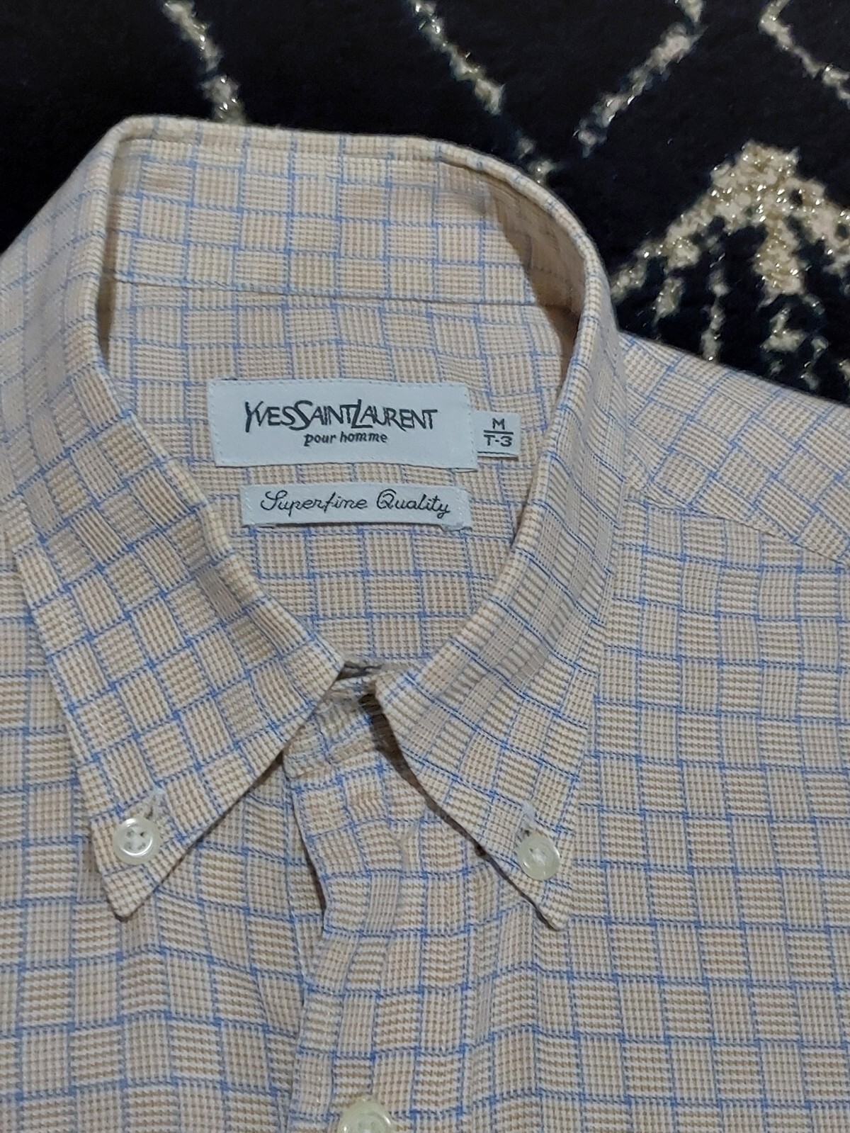 Camicia abito Yves Saint Laurent Pour Homme YSL marchio di lusso taglia M