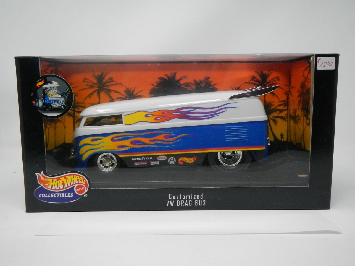 Hot Wheels Collectibles Customized VW Drag Bus 1:18 Scale (2) | eBay