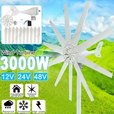 Generatore Eolico, Kit Turbina Eolica wind turbine 12V /24V /48V 3000W 10 pale