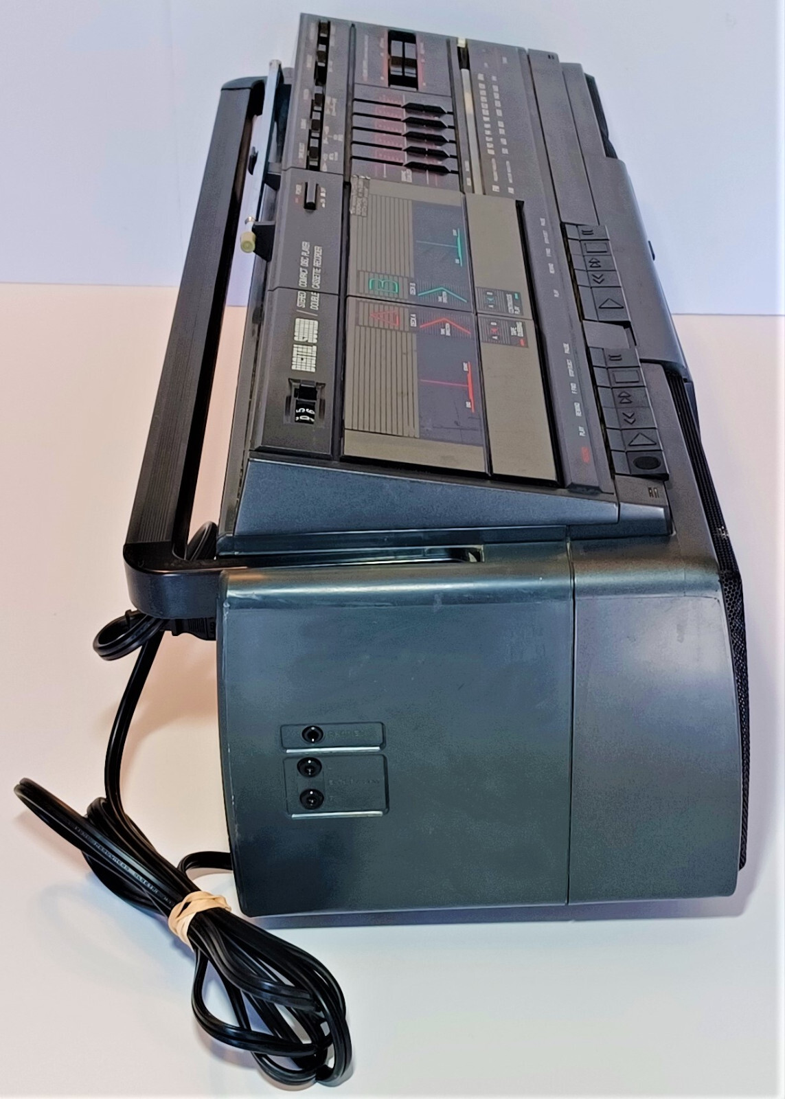 Vintage Seiko WKC-300CD FM AM Radio Dual Cassette CD Player Boombox 1990 Tested