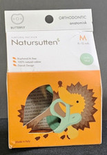 Natursutten BUTTERFLY Orthodontic-Medium-Natural Rubber Pacifier-New 6-12m