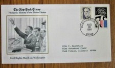 MARTIN LUTHER KING JR MARCH ON WASHINGTON   - NEW YORK TIMES  EVENT COVER 